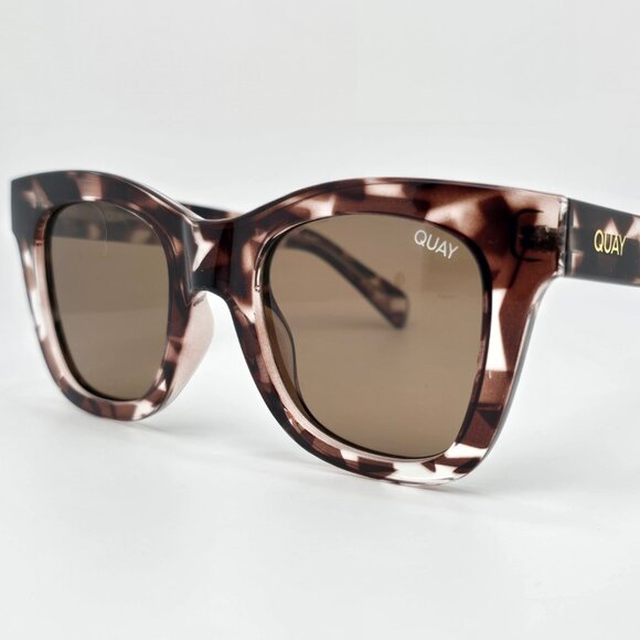 Quay Australia After Hours Tortoise Frame Polarized Brown Len Cat Eye Sunglasses - Picture 1 of 16